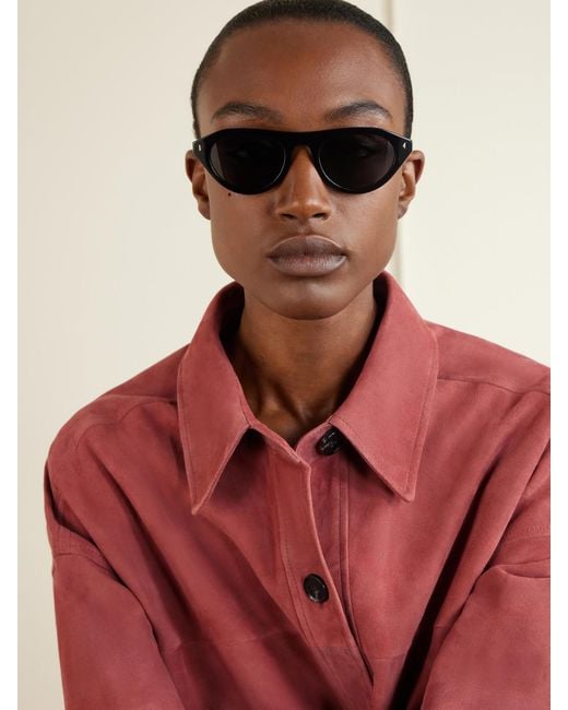 Prada Black D-Frame Acetate Sunglasses