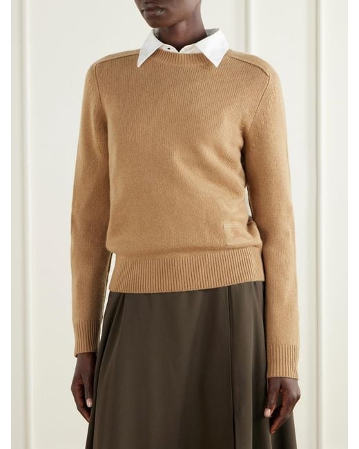 Burberry Natural Cashmere-Blend Sweater