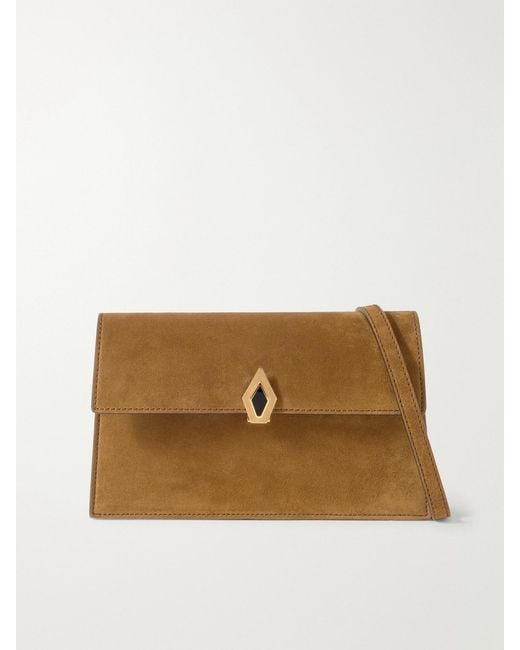 Metier Natural Parallel 22 Small Suede Shoulder Bag