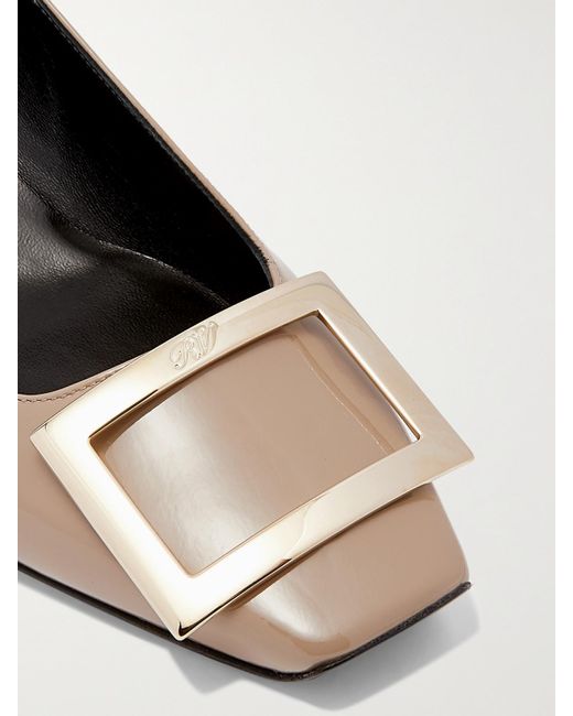 Roger Vivier White Belle Vivier Trompette 45 Patent-Leather Pumps