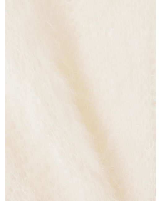 Brunello Cucinelli White Open-Knit Mohair And Silk-Blend Sweater