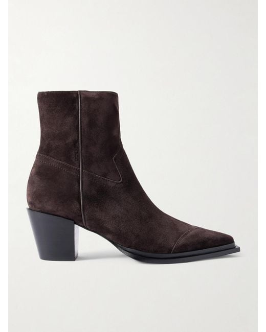 Jimmy Choo Black Cece 60 Suede Ankle Boots