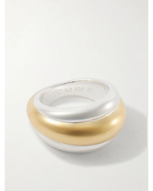 LIE STUDIO White The Zoe-Plated Ring