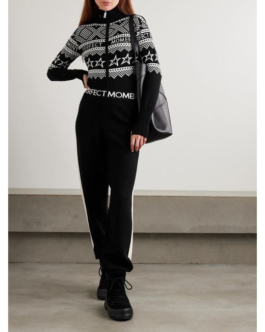 Perfect Moment Black Holiday Body Aus Merinowolle Mit Intarsienmuster