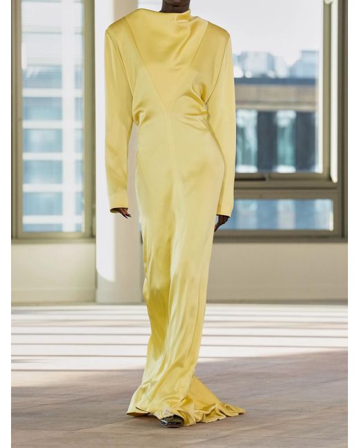 Stella McCartney Yellow Satin Gown