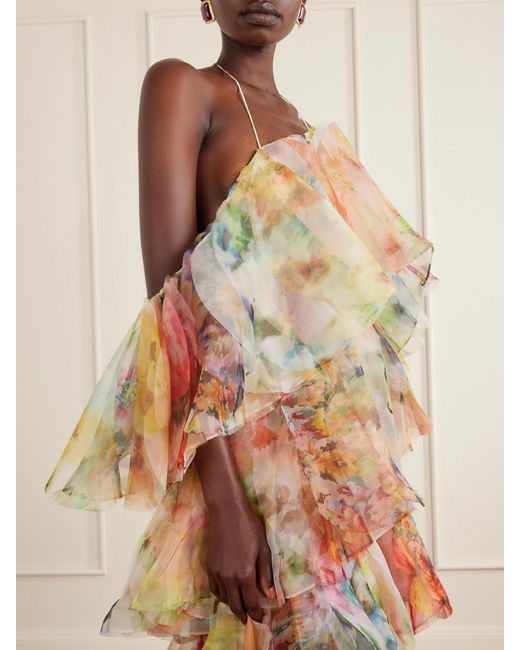 zimmermann chiffon dress Zimmermann Cira Shirred Midi Dress