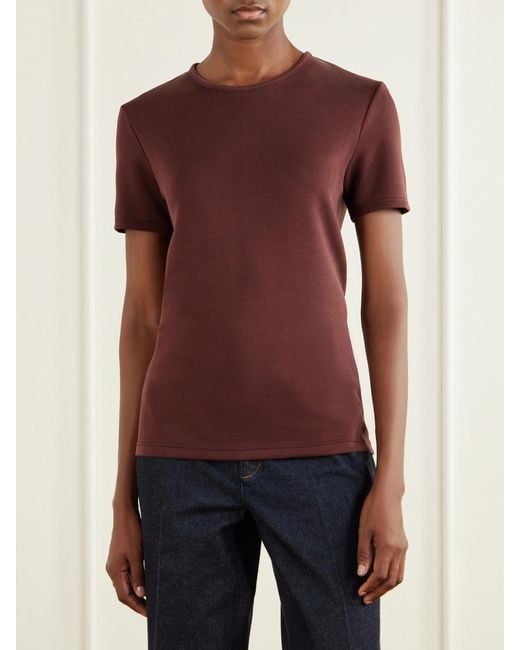 Tibi Red Jersey T-Shirt