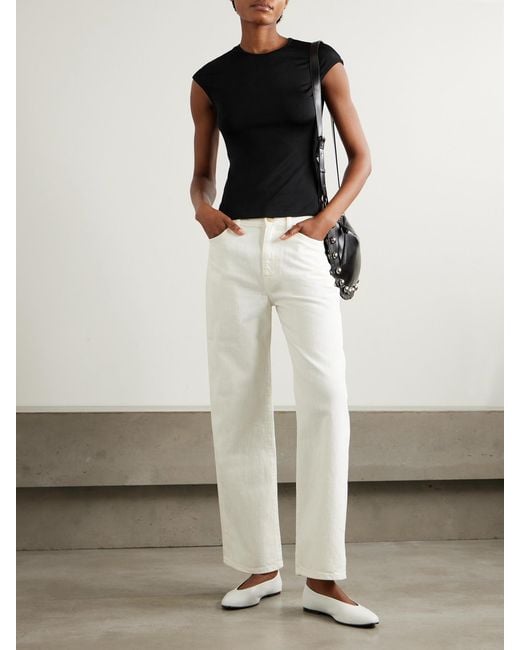 TOVE Black Deca Stretch-Jersey Top