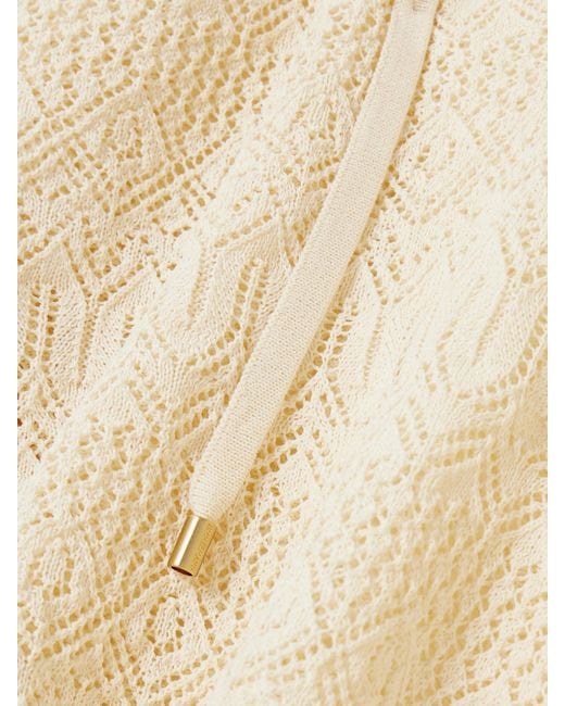 Zimmermann Natural Coco Pointelle-Knit Top