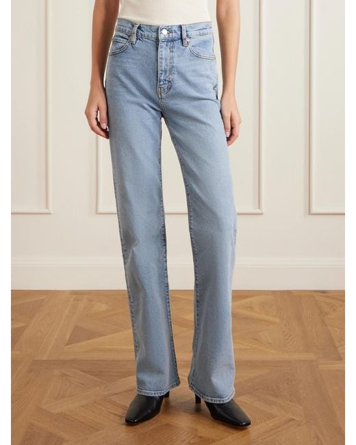 FRAME Blue The Arrow High-Rise Flared Jeans