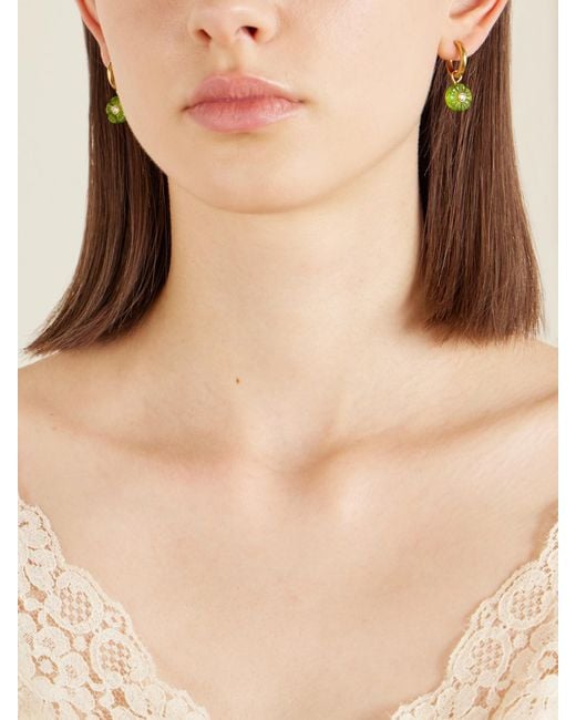 Jennifer Behr Metallic Lillian-Tone Crystal Earrings