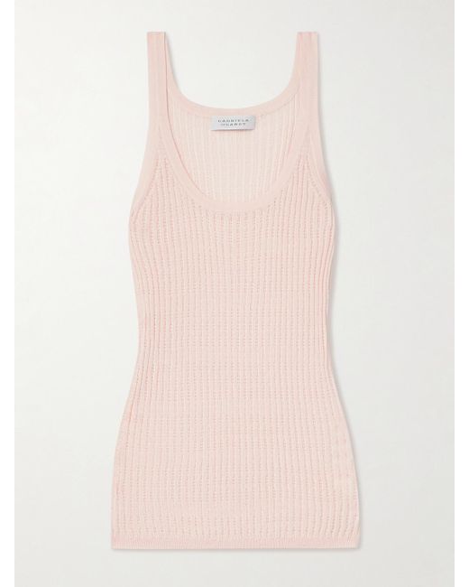 Gabriela Hearst Pink Nevin Tanktop Aus Einer Kaschmir-Seidenmischung