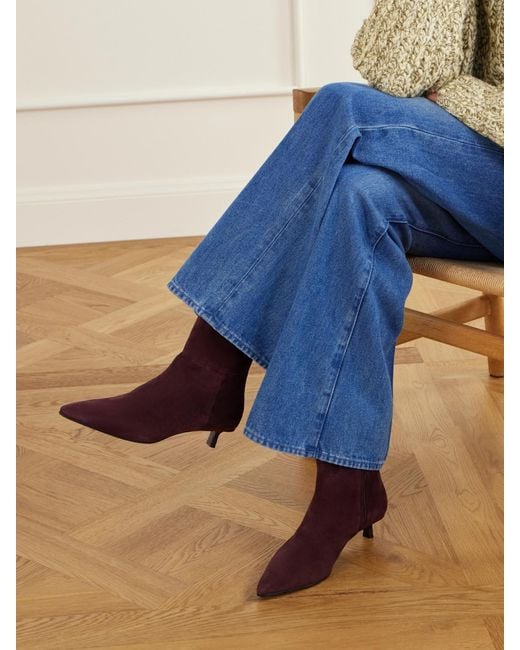 Jimmy Choo Purple Lory 35 Suede Ankle Boots