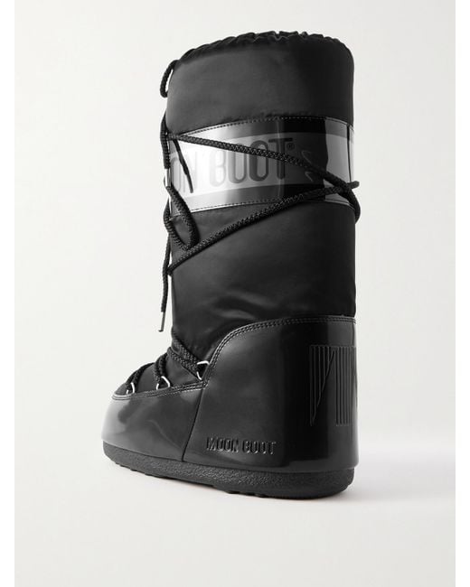 Moon Boot Black Icon Glance Logo-print Shell Boots