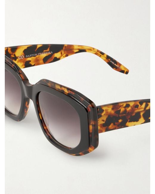 Barton Perreira Multicolor Crescendo Square-Frame Acetate Sunglasses
