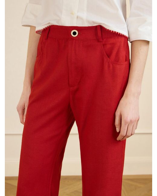 Alix Of Bohemia Bunny Russet Silk Flared Jeans