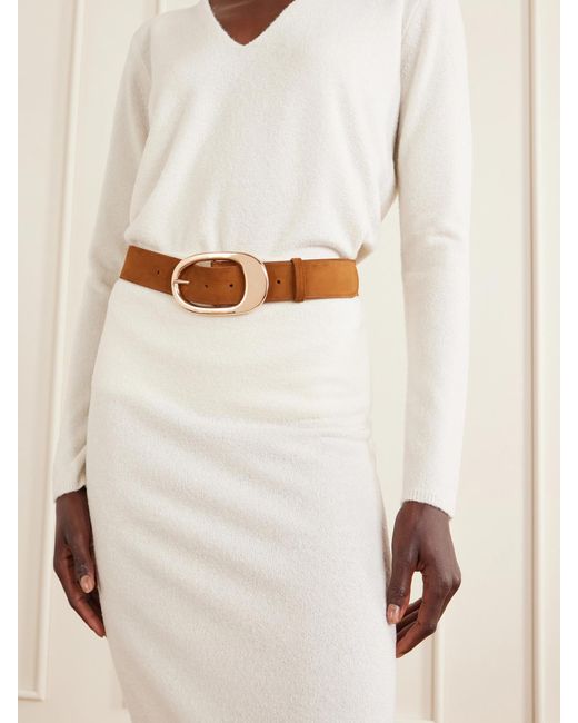 Gabriela Hearst Pink Lozewce Suede Belt