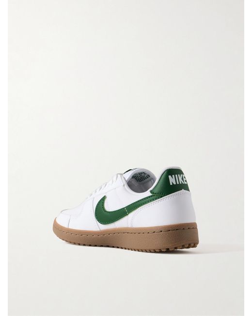 Nike White Field General Leather-Trimmed Mesh Sneakers