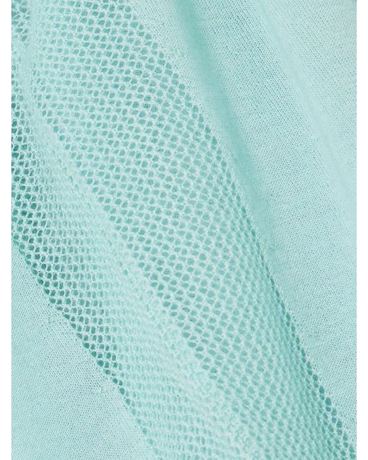 DIOTIMA Blue Barton Pointelle-Knit Cashmere Henley Sweater