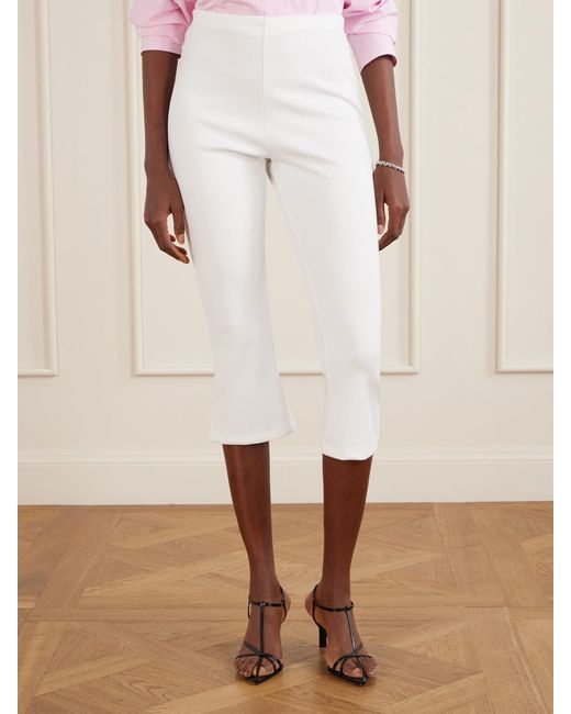 The Park White Allison Capri Scuba Pants