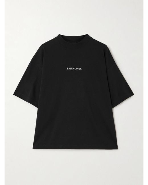 Balenciaga Black Cropped Back T-Shirt