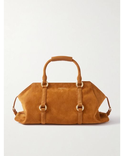 Sac Porté Épaule En Daim Farringdon Medium Alexander McQueen en coloris Brown