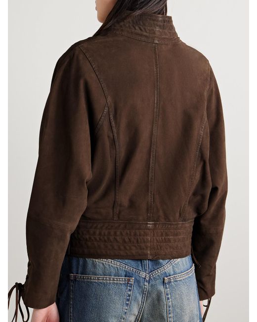 Isabel Marant Brown Edina Lace-Up Suede Jacket