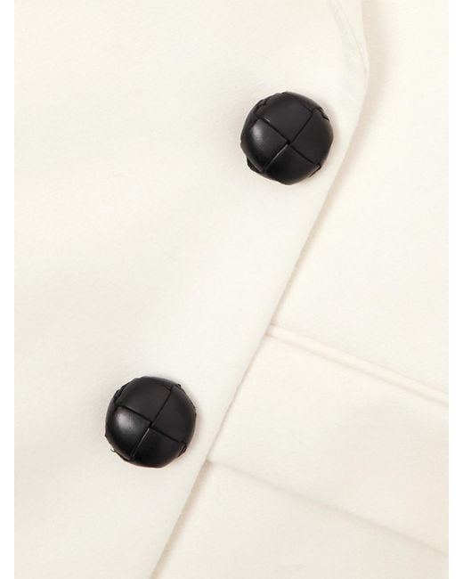 Givenchy Natural Oversized Double-Breasted Wool Coat