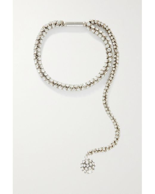 Dries Van Noten Silver-tone Crystal Necklace in Metallic | Lyst Canada
