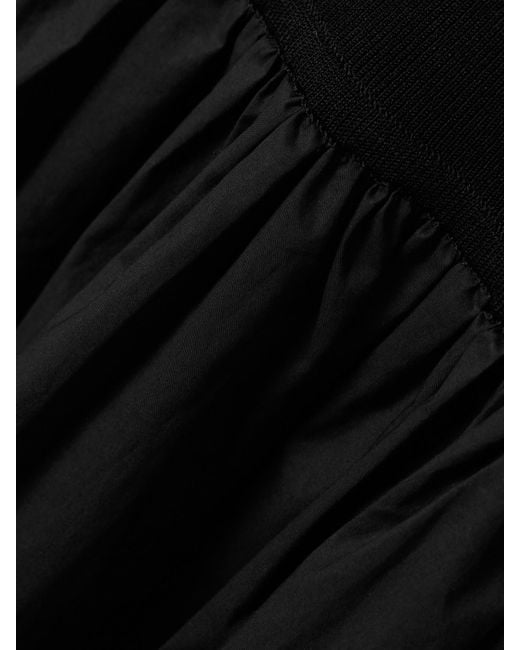 Robe Midi En Mailles Stretch Et En Coton Devon Sea en coloris Black