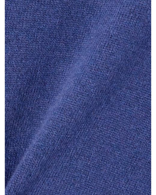 Saint Laurent Blue Rollkragenpullover Aus Einer Kaschmir-Wollmischung
