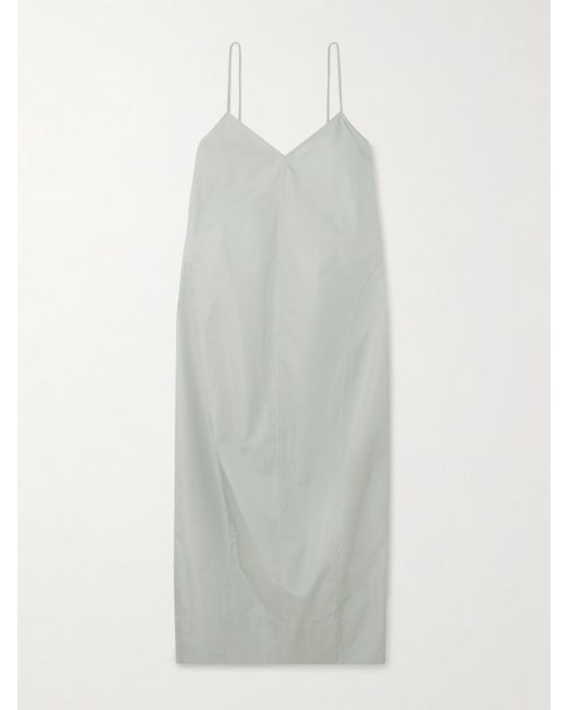 Agni Women's White Recycled-Taffeta Midi Dress