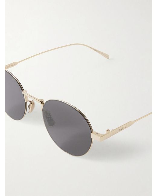 Céline Metallic Oro Round-Frame-Tone Sunglasses