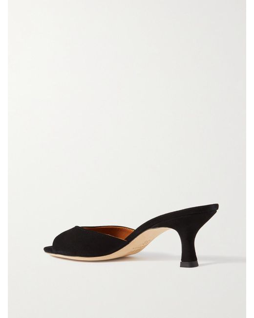 Staud Natural Brigitte Suede Mules