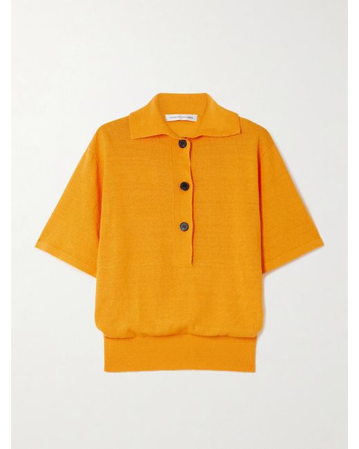 Christopher Esber Yellow Knitted Polo Shirt