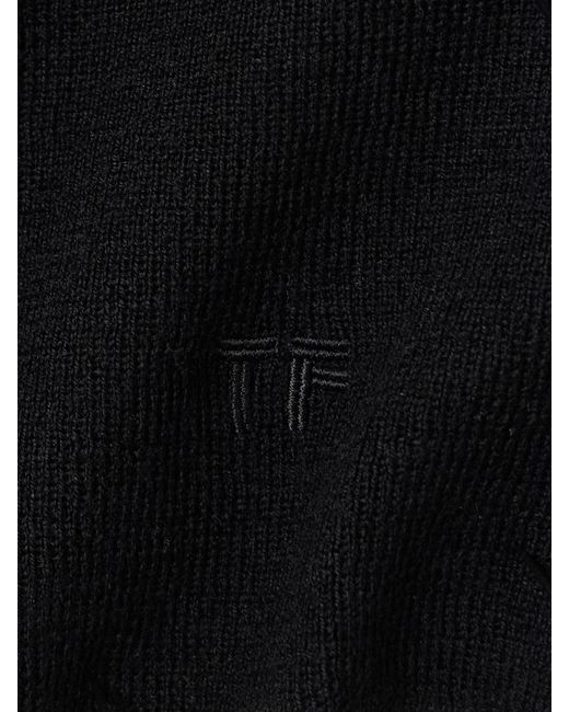Tom Ford Black Draped Wool Tank