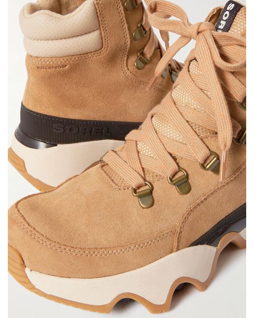 Bottines En Daim À Finitions En Toile Et En Cuir Kinetic Impact Conquest Plus Sorel en coloris Natural