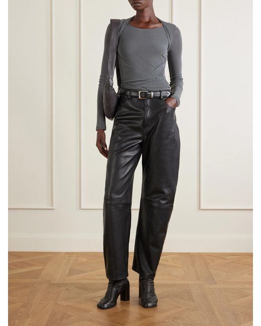 Lemaire Gray Ballerina Layered Mesh Top
