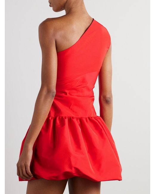 Patou Red Asymmetrisches Minikleid Aus Recycelter Faille