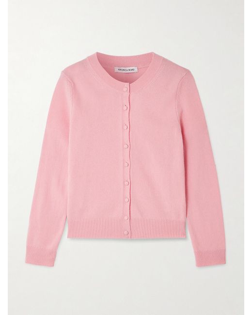 Veronica Beard Pink Daro Cashmere Cardigan