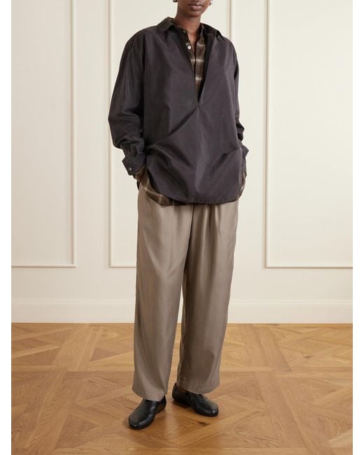 Ssstein Blue Skipper Silk-Blend Shirt