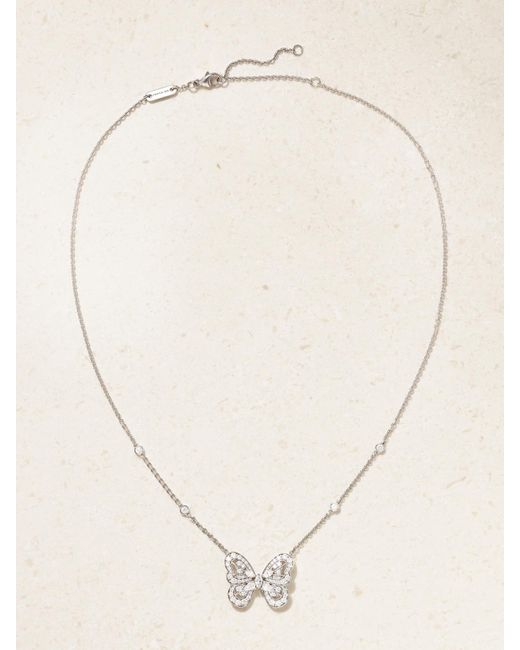 De Beers London Natural Portraits Of Nature Butterfly 18-Karat Diamond Necklace