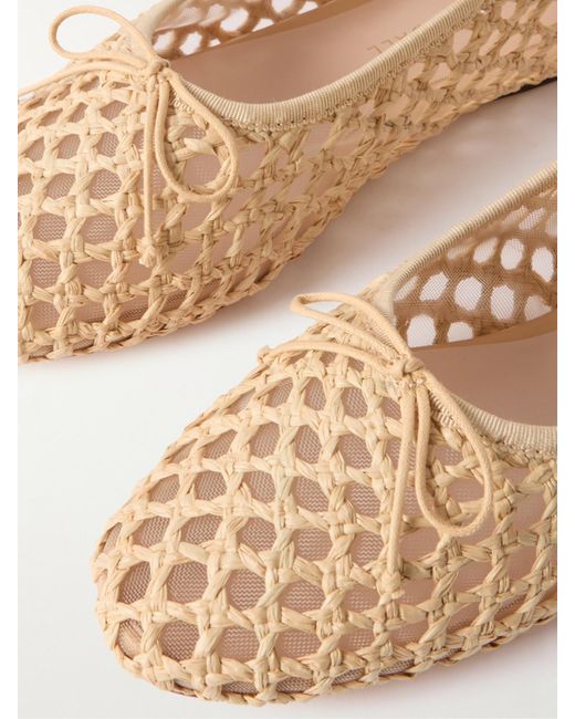 Loeffler Randall Natural Leonie Woven Raffia Ballet Flats