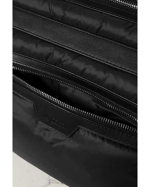 Moncler Genius Black 1 Jw Anderson Quilted Padded Shell And Leather Tote