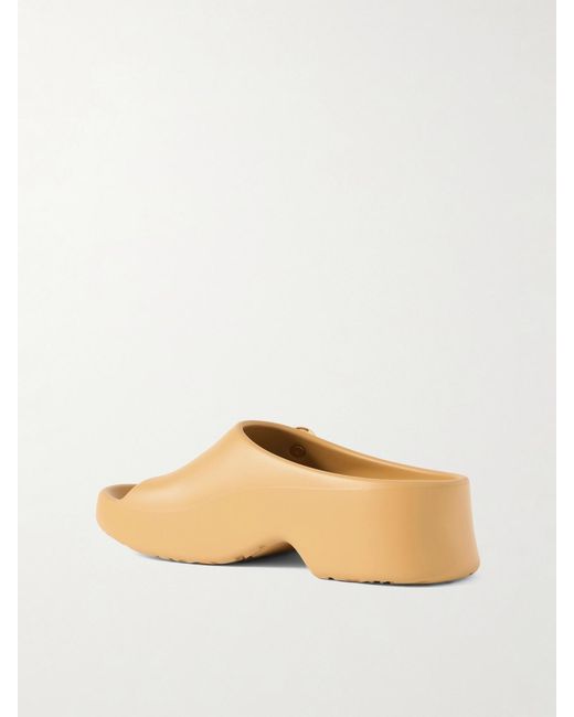 Loewe Brown Paula's Ibiza Foam Pebble Embellished Rubber Slides