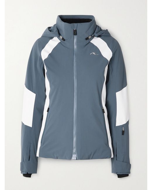 Kjus Blue Acrux Hooded Padded Shell Jacket