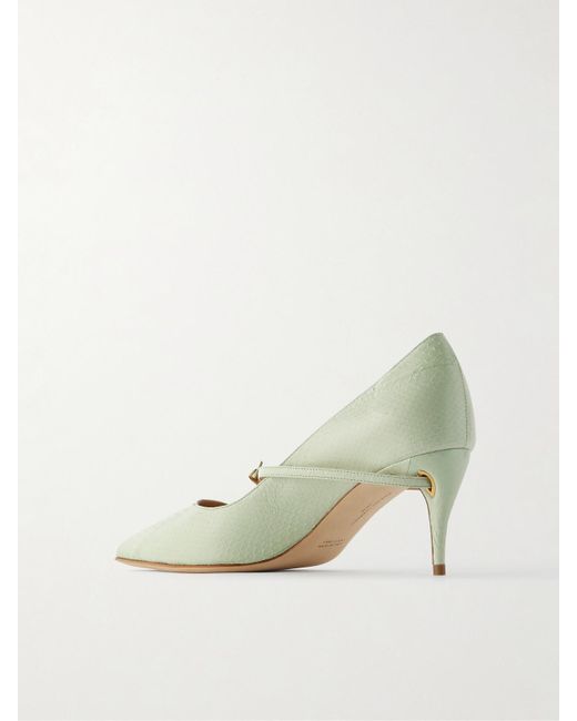 Escarpins En Couleuvre Élaphe Lorenzo 65 JENNIFER CHAMANDI en coloris White
