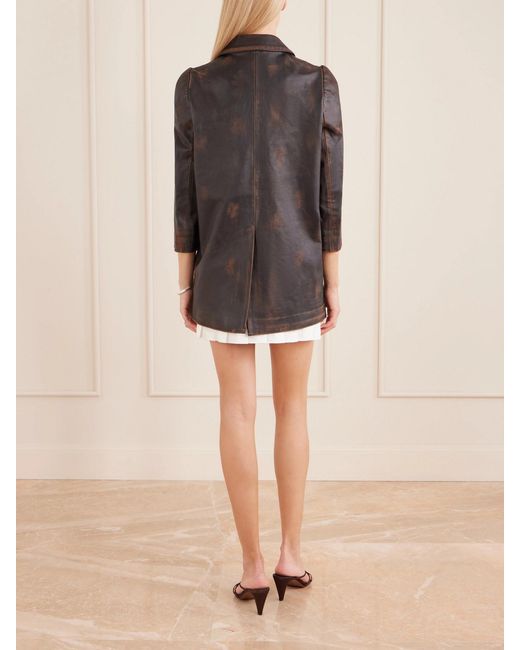 ShuShu/Tong Brown Leather Jacket