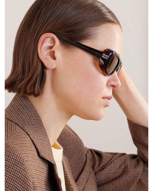 Miu Miu Multicolor Square-Frame Acetate Sunglasses