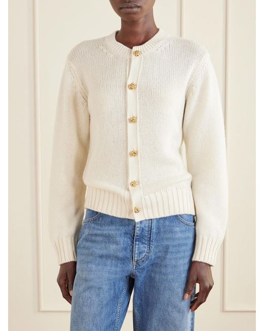 Bottega Veneta Natural Cashmere Cardigan